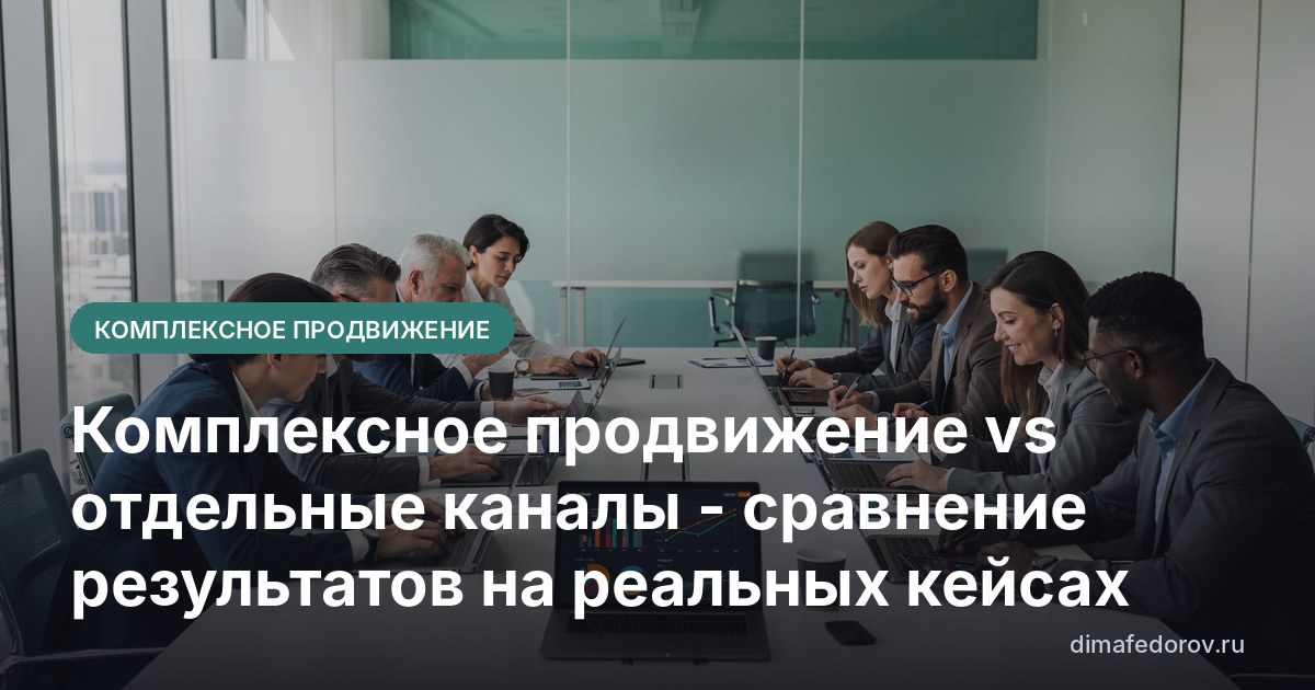 Комплексное продвижение vs отдельные каналы - сравнение результатов на реальных кейсах