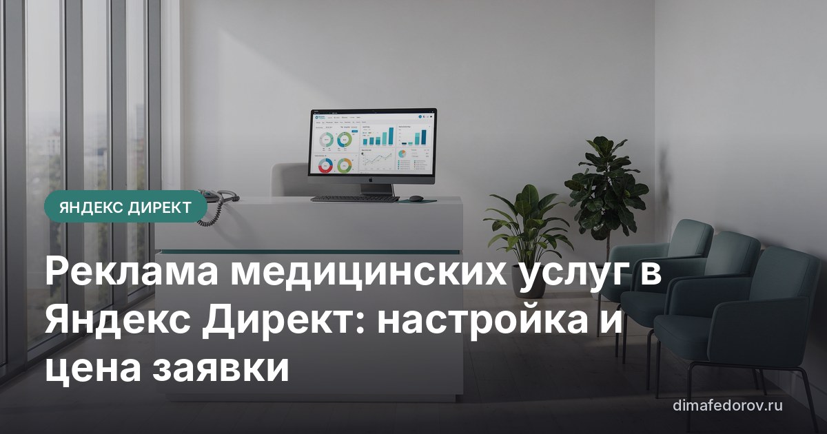 Реклама медицинских услуг в Яндекс Директ: настройка и цена заявки