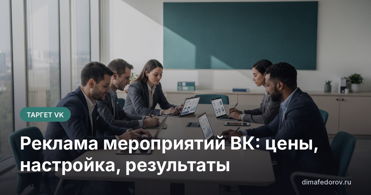 Реклама мероприятий ВК: цены, настройка, результаты