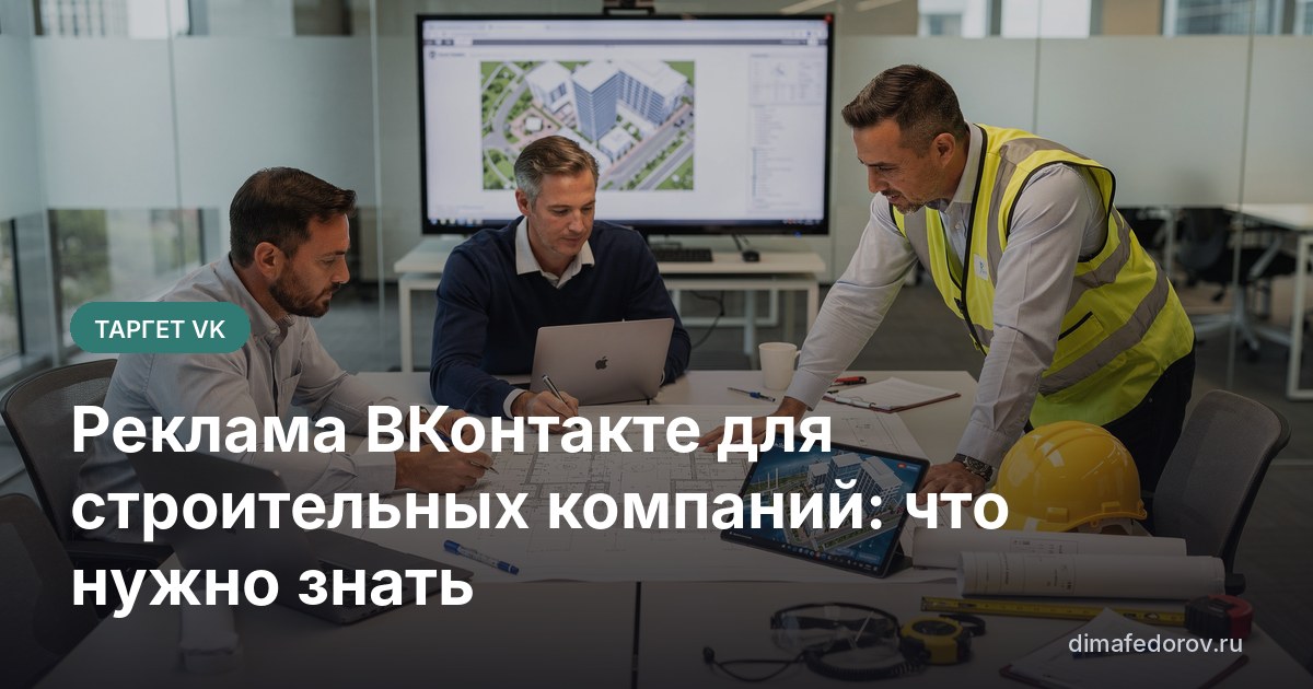 Реклама ВКонтакте для строительных компаний: что нужно знать
