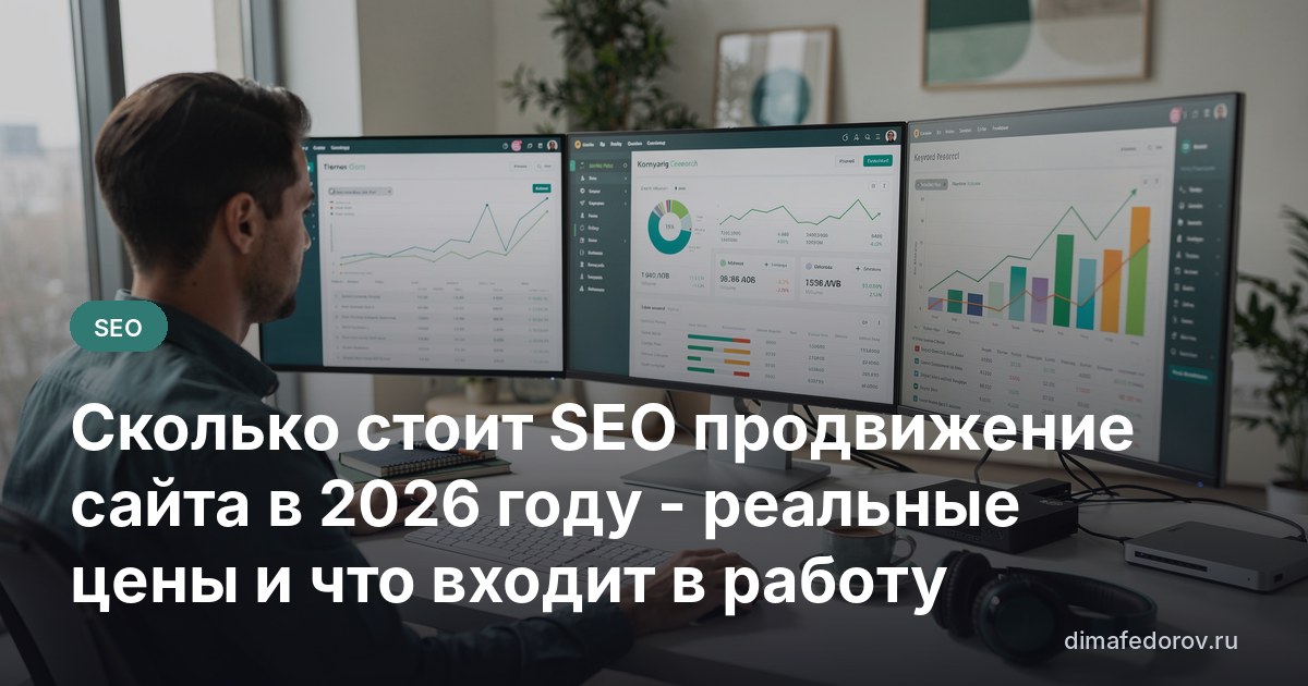 Сколько стоит SEO продвижение сайта в 2026 году - реальные цены и что входит в работу