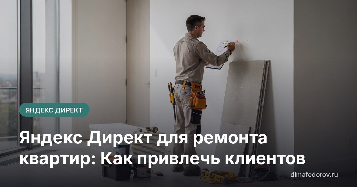 Яндекс Директ для ремонта квартир: Как привлечь клиентов