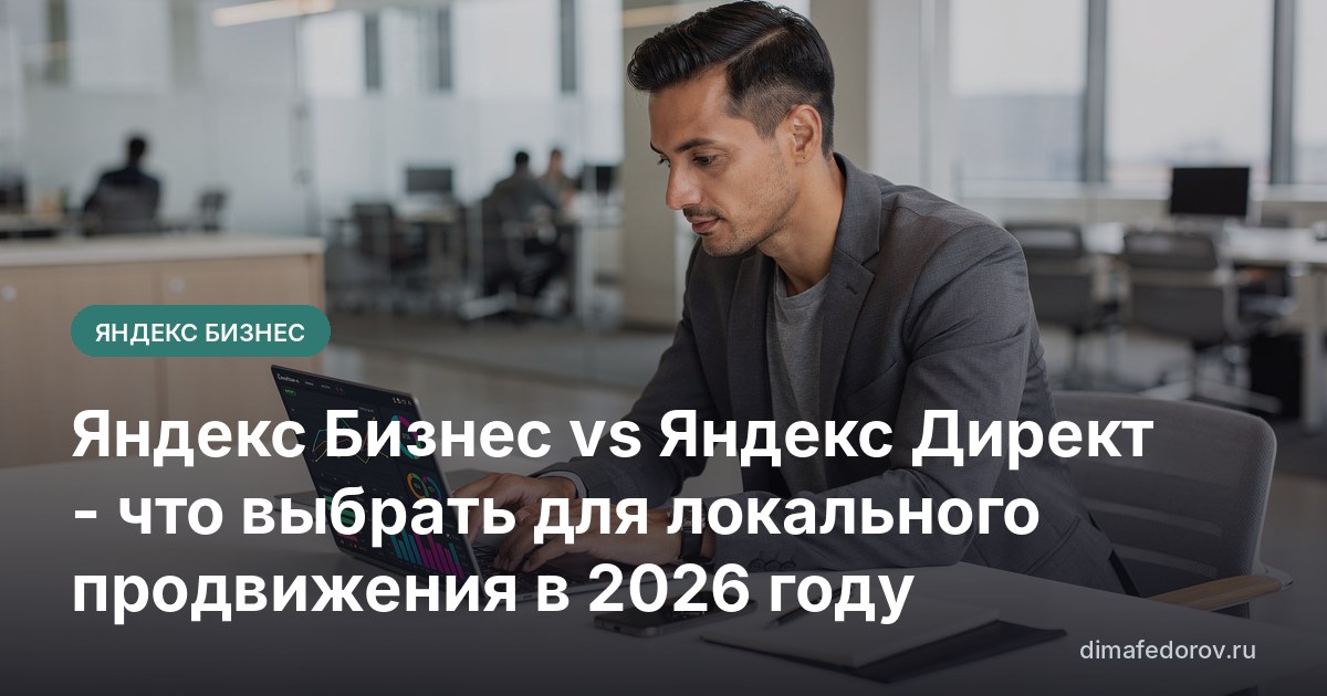 Яндекс Бизнес vs Яндекс Директ - что выбрать для локального продвижения в 2026 году