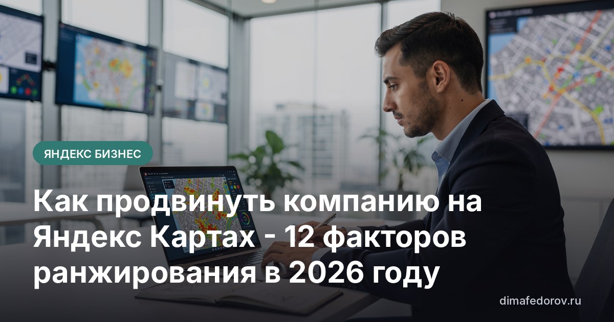 Как продвинуть компанию на Яндекс Картах - 12 факторов ранжирования в 2026 году