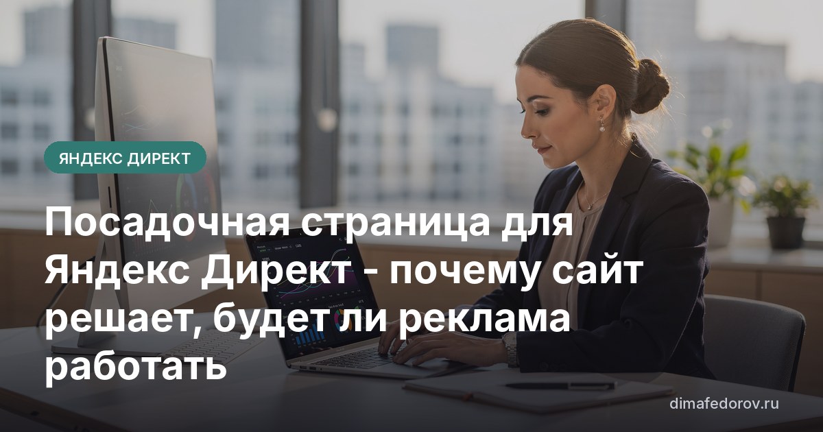 Посадочная страница для Яндекс Директ - почему сайт решает, будет ли реклама работать